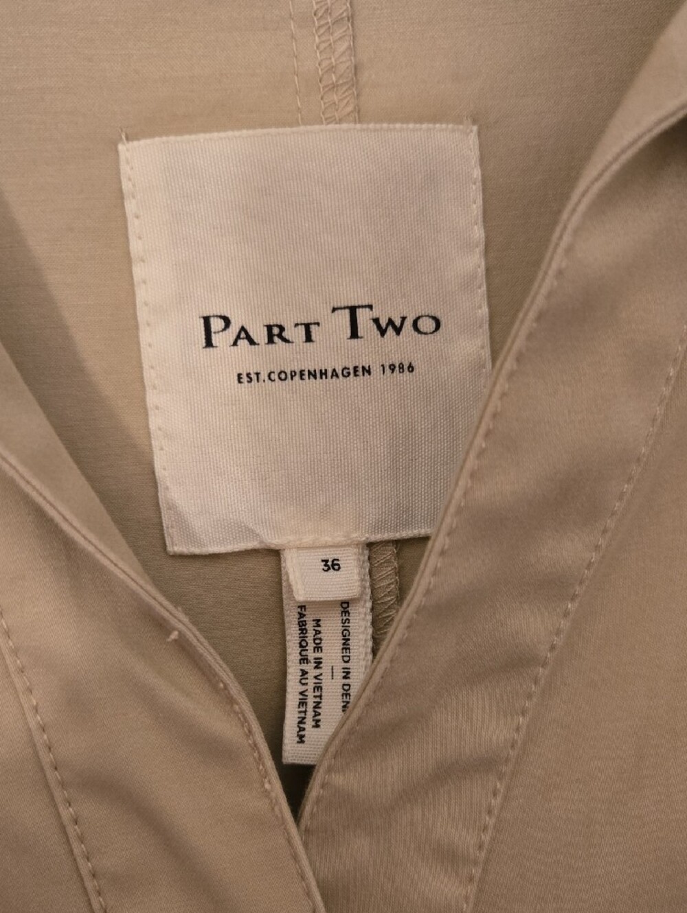 Part Two Tan Shirt Dress with Tie Belt - Picture 2 of 9